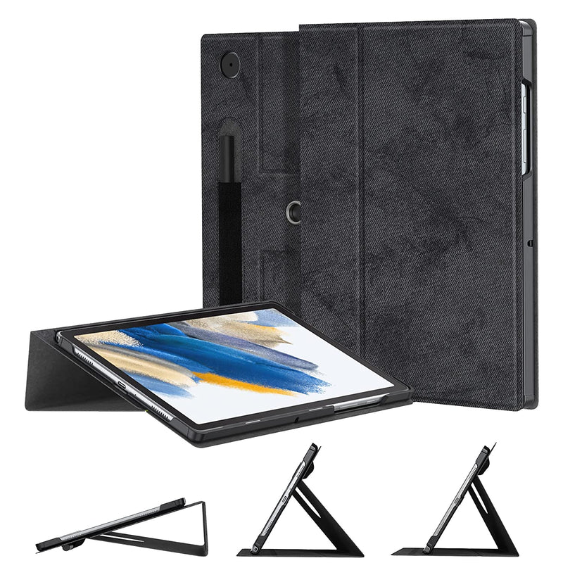 New Case For Samsung Galaxy Tab A8 10 5 Inch 2022 Sm X200 X205 X207 Slim Lightweight Multi Viewing Angles Tri Fold Stand Cover With Hard Back Shell