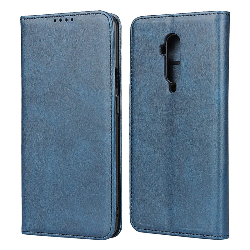 Zouzt Premium Pu Leather Wallet Case Compatible Oneplus 7T Pro Folio Case Flip Cover With Magnetic Closure Kickstand Card Slotsnavy Blue