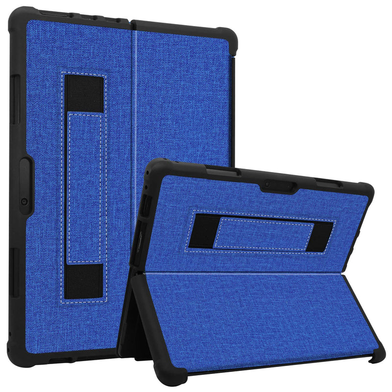 New Case For Microsoft Surface Pro X Protective Cover With Kickstand Hand Strap And Shoulder Strap Shockproof Case For Microsoft Surface Pro X Blue