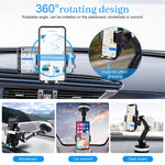 Super Adsorption Phone Holder Multifunctional Car Phone Stand Upgrade 2 In 1 Car Universal Suction Cup Phone Holder For Car Dashboard Windshield Mount For Iphone 13 12 Pro Pro Max Xs Xr Black