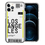 Jaga Boarding Pass Travel Anti Scratch Shockproof Soft Tpu Phone Case For Iphone 12 Pro Max Los Angeles