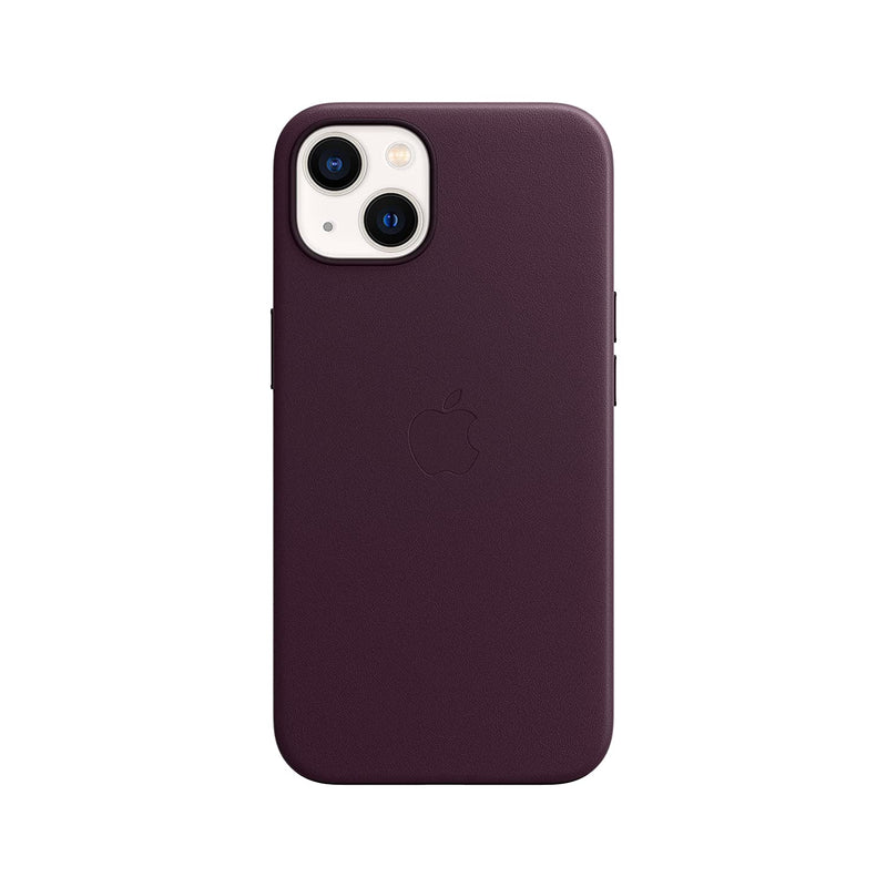 Apple Leather Case With Magsafe For Iphone 13 Dark Cherry