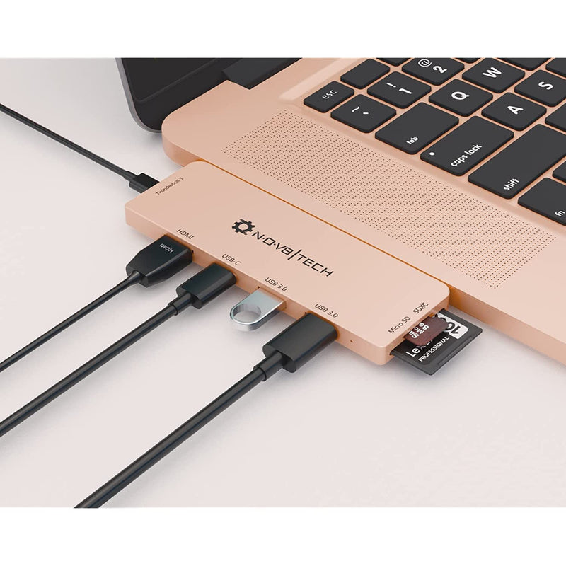 New Usb C Hub Multiport 7In2 Thunderbolt 3 Adapter Dongle For Gold Air M1
