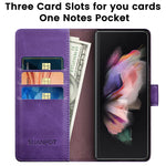 New For Samsung Galaxy Z Fold 3 5G With Rfid Blocking Wallet Case Credit C