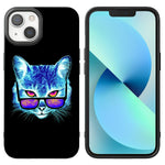 Losthll Compatible With Iphone 13 Case 6 1 Inch Psychedelic Cat With Sunglasses Trippy Kitten Iphone Case Soft Liquid Silicone Rubber Shockproof Full Body Protection Phone Cover For Men Women