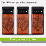 Carveit Wood Case For Pixel 6 Pro Case 2021 Hard Real Wood Soft Black Tpu Shockproof Hybrid Protective Cover Unique Classy Wooden Case Compatible With Google Pixel 6 Pro Mountain Rosewood