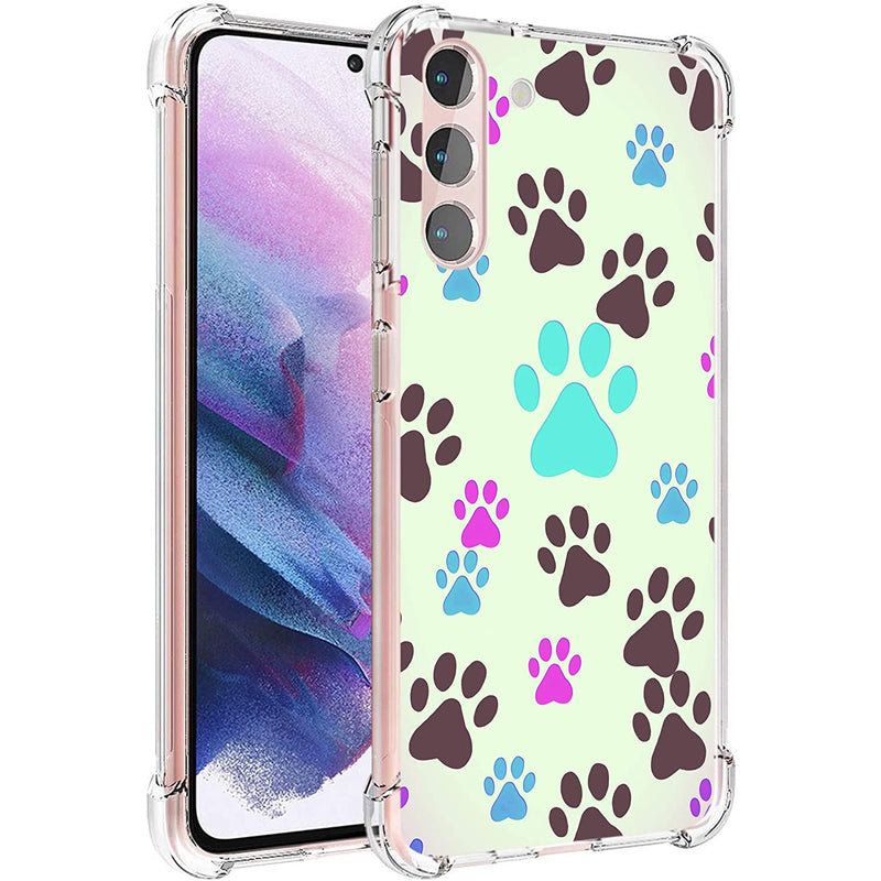 Ecute Clear Slim Protection Air Armor Designed Case Cover Compatible With Samsung Galaxy S21 Plus S21 6 7 Inch 2021 Released Not For S21 S21 Fe S21 Ultra Dog Paw Prints Pet Lovers