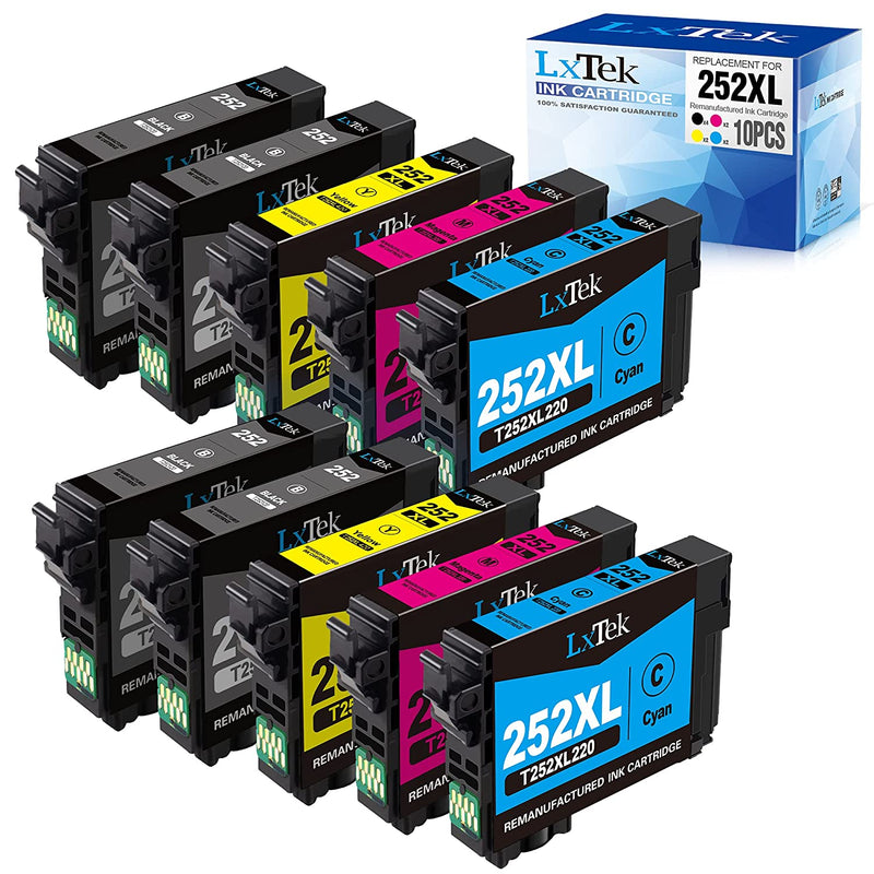 Ink Cartridge Replacement For 252Xl 252 Xl T252 T252Xl To Use With Workforce Wf 7710 Wf 7720 Wf 7210 Wf 3640 Wf 3620 Printer 4 Black 2 Cyan 2 Magenta 2 Yell