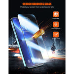 Benlanzhi 3 Pack Screen Protector Compatible For Iphone 13 Pro Max 6 7 Inch With 1 Pack Camera Lens Protector 9H Hardness Full Screen Tempered Glass Film Easy Installation Frame Case Friendly