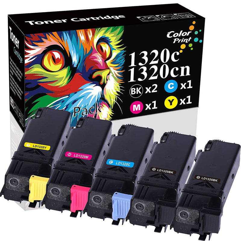 Colorprint Compatible 1320C Toner Cartridge Replacement For Dell 1320 Color Laser 1320Cn Black 310 9058 Ku052 Cyan 310 9060 Ku053 Yellow 310 9062 Ku054 Magenta