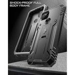 Poetic Revolution Series Case For Google Pixel 5A 5G Full Body Rugged Dual Layer Shockproof Protective Cover With Kickstand And Built In Screen Protector Black
