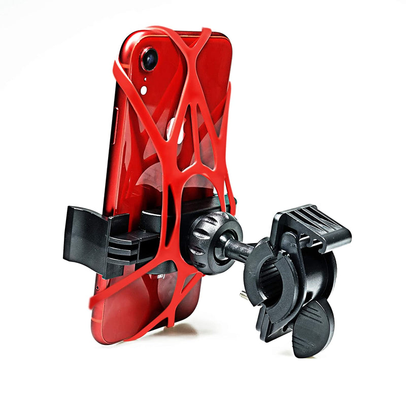Universal Bike Phone Mount 360 Degree Rotation Hollow Mountain Bike Phone Holder For Iphone Xs Max Xr 8 8 Plus 7 7 Plus 6S 6S Plus Galaxy S10 S10 S8 S9 S7 Lg Stylo 4 Red