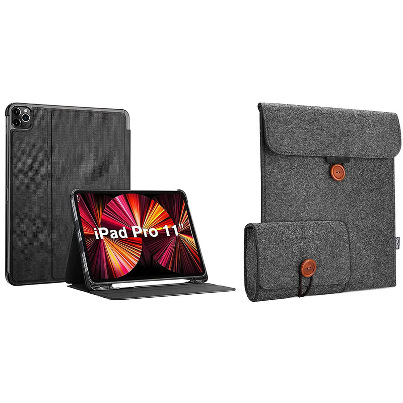 Ipad Pro 11 Inch Case 2021 2020 2018 Bundle With Sleeve Bag For Ipad Pro 12 9 5Th Gen 2021 Ipad Pro 12 9 2020 4Th Gen 2018 3Rd Gen