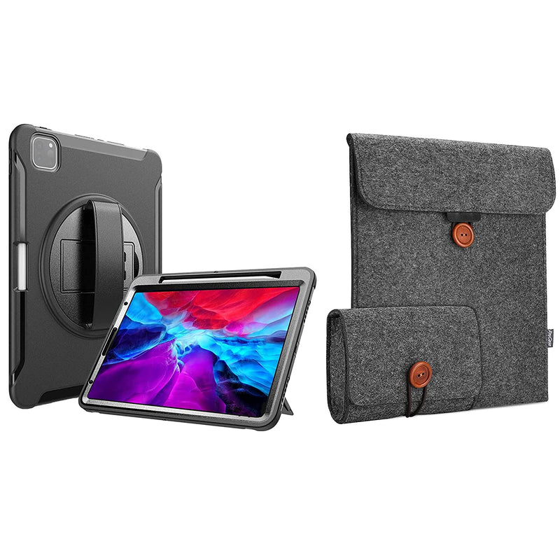 Ipad Pro 12 9 Rugged Case 2020 2018 Bundle With Sleeve Bag For Ipad Pro 12 9 And Ipad Pro 11