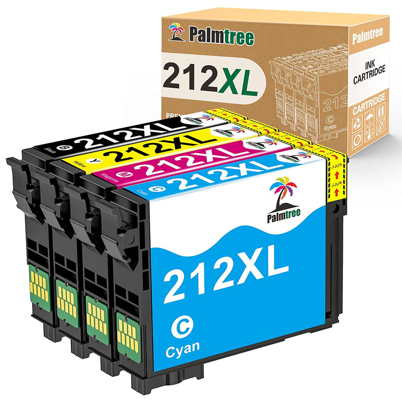 Ink Cartridge Replacement For 212Xl T212Xl 212 Xl T212 For Xp 4100 Xp 4105 Wf 2830 Wf 2850 Printer Ink 1 Black 1 Cyan 1 Magenta 1 Yellow 4 Packs
