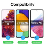 3 Pack Amfilm Tempered Glass Screen Protector For Samsung Galaxy A53 A52 S20 Fe 6 5 With Easy Installation Handles Hd Clear Anti Scratch Bubbles Free