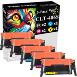 Compatible 406S Toner Cartridge Replacement For Samsung Clt 406S Clt406S Work With Clp 365W Clp 365 Sl C410W Sl C460W Sl C460Fw Clx 3305Fw Clx 3305 Printer 2Bk