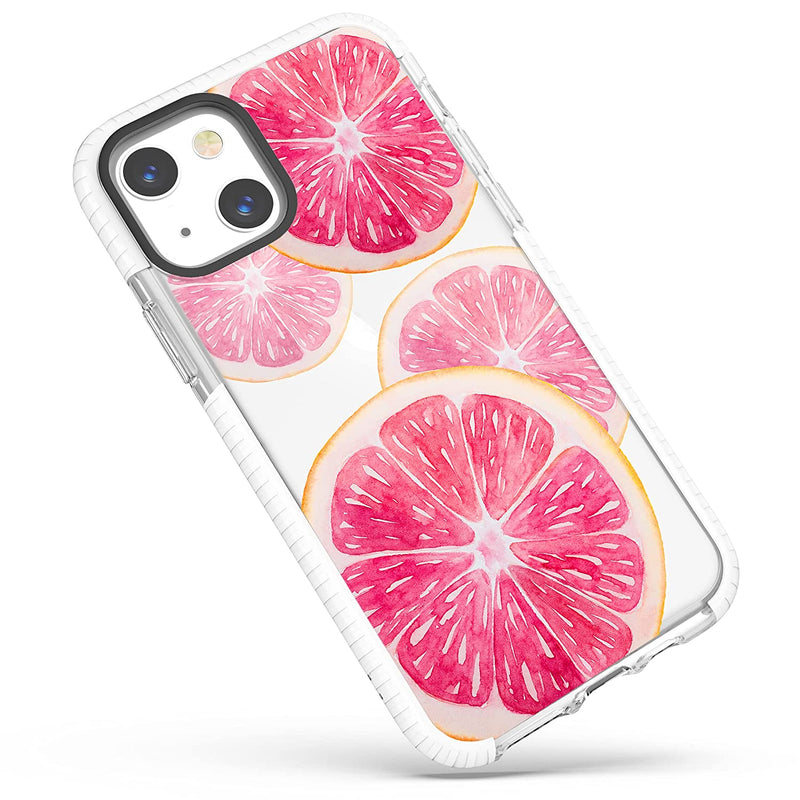 Clear Case Compatible With Iphone 13 6 1 Inch Pink Peach Sweet Orange Grapefruits Summer Tropical Fruits Trendy Cute Design Soft Shockproof Protective Case For Iphone 13