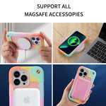 Markill Magnetic Case For Iphone 13 Pro Max Case 6 7 Inch Compatible With Magsafe Military Grade Protection Full Body Rugged Heavy Duty Case Protective Cover For Iphone 13 Pro Max Rainbow Pink