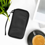 Kwmobile Faux Leather Phone Pouch Size L 6 5 Universal Bag With Zipper For Mobile Cell Phones Black