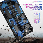 Jaravod Compatible With Apple Iphone 13 Pro Max Case Camouflage Case With Kickstand Case Silicone Tpu Pc Case Super Durable Shockproof Protective Case For Iphone 13 Pro Max Blue