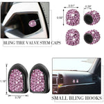 Car Accessories For Women Bling Car Accessories Set Bling Car Phone Holder Mount Bling Dual Usb Car Charger Car Coasters Bling Glasses Holders Purple