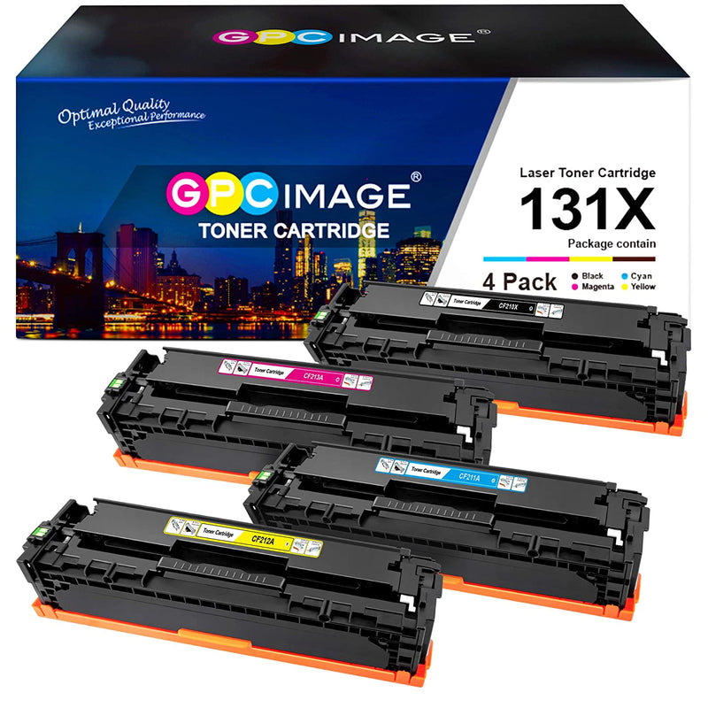 Toner Cartridge Replacement For Hp 131X 131A Cf210X Cf211A Cf212A Cf213A With Pro 200 Color Mfp M276Nw M251Nw M251N M276N Printer Tray Black Cyan Magenta Ye