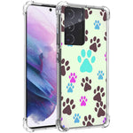 Ecute Clear Slim Protection Air Armor Designed Case Cover Compatible With Samsung Galaxy S21 Ultra 6 8Inch 2021 Released Not For S21 S21 Plus S21 Fe Dog Paw Prints Pet Lovers