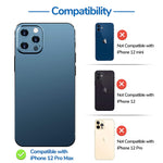 Uniqueme 5 Pack Camera Lens Protector Compatible For Iphone 12 Pro Max 6 7 Inch Precise Cutout Bling Camera Cover Circle Tempered Glass Diamond Blue