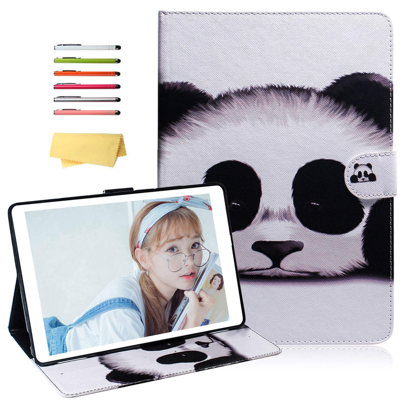 8 Inch Kindle Fire Hd 8 Tablet 2020 Case 10Th Generation Fire Hd 8 Plus 2020 10Th Gen With Pencil Folio Stand Pu Leather Tpu Back Shockproof Magnetic Card Pockets Cover Lovely Panda