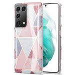 Jdbruian Galaxy S21 Ultra Case Shiny Marble Design Case Slim Flexible Soft Silicone Bumper Shockproof Gel Tpu Rubber Glossy Skin Cover For Samsung Galaxy S21 Ultra 6 8 Inch Pink