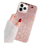J West Iphone 11 Pro Max Case 6 5 Inch Luxury Saprkle Bling Glitter Leopard Print Design Soft Metallic Slim Protective Phone Cases For Women Girls Tpu Silicone Cover Case Rose Gold