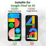 2 2 Pack Bazo Compatible For Google Pixel 4A 5G 6 2 Inch Not For 4A 4G 9H Hardness Tempered Glass Screen Protector Camera Lens Protector Hd Clear Case Friendly