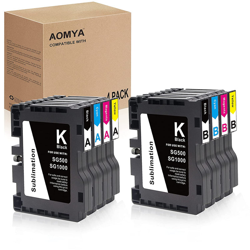 Sublimation Ink Cartridge Compatible For Sawgrass Virtuoso Sg500 Sg1000 Printer 2 Black 2 Cyan 2 Magenta 2 Yellow 8 Pack