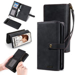 Compatible With Google Pixel 6 Wallet Case 2 In 1 Magnetic Detachable Leather Case Zipper Flip Leather Wallet Case With 5 Card Slots And Wrist Strap Pixel 6 Black