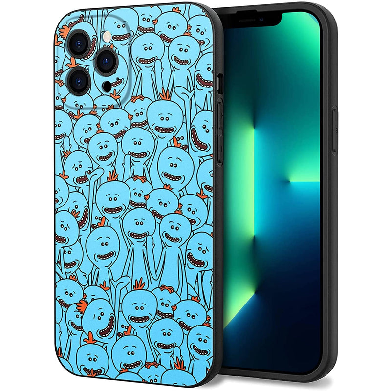 Fit For Iphone 13 Pro Case 6 1 With Cartoon Design Full Body Protective Soft Tpu Cases With Rick Morty Meeseeks 13Pro
