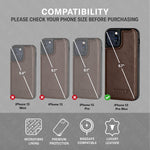 Torro Leather Bumper Cell Phone Case Compatible With Iphone 13 Pro Max Quality Genuine Leather Slim Back Cover Magsafe Compatible Dark Brown