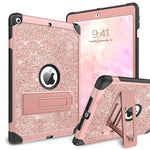New Ipad 9Th Generation Case Ipad 8Th Generation Case Glitter Sparkly 3 Layers Shockproof Kickstand Full Body Protective Girls Tablet Cover For Ipad 10