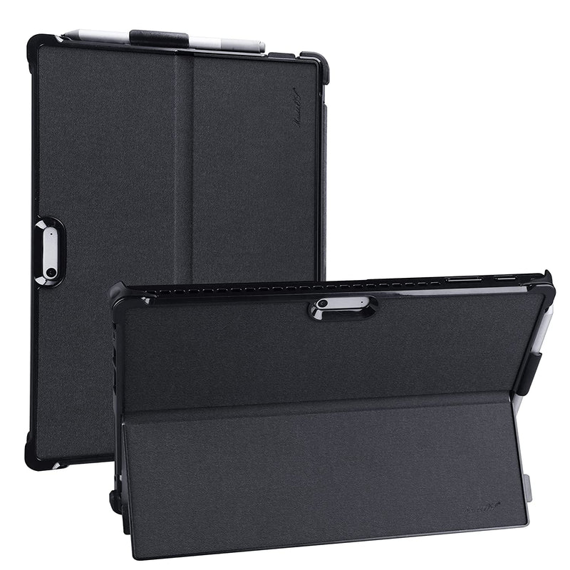 New Case For Microsoft Surface Pro 7 7 Plus Pro6 Pro5 Pro4 Kickstand Cover Pen Holder 12 3 Inch Tablet Lightweight Hard Shell Black