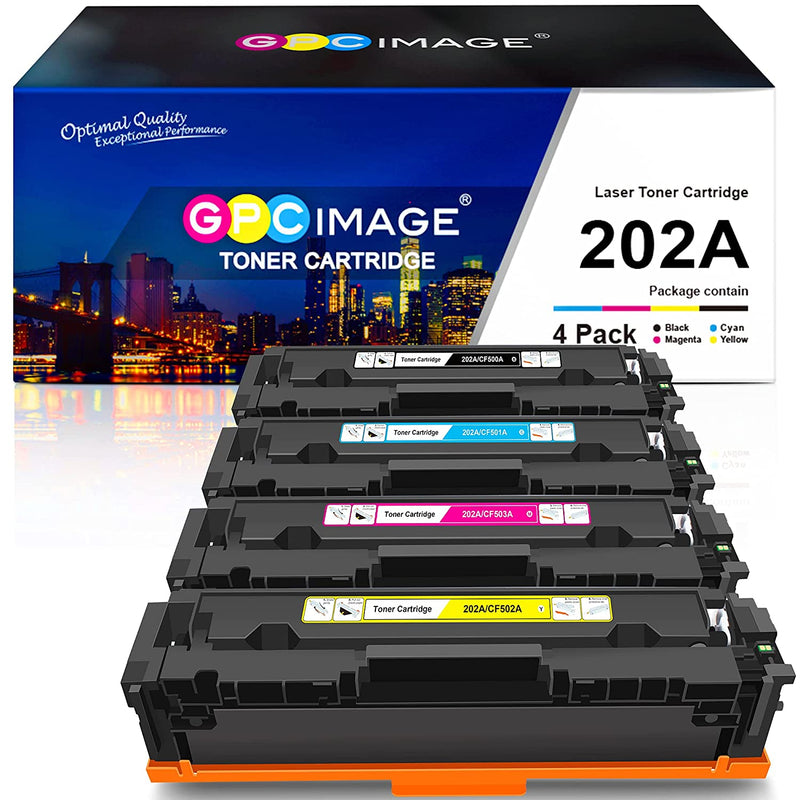 Compatible Toner Cartridge Replacement For Hp 202A Cf500A To Use With Color Pro Mfp M281Fdw M281Cdw M254Dw M281Fdn M254 M281 Toner Printer Tray Black Cyan Yell