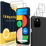 2 3 Pack Uniqueme Compatible With Google Pixel 4A 5G Tempered Glass Screen Protector And Camera Lens Protector Not Compatible For Pixel 4A 4G Hd Clear Anti Scratch Bubble Free