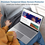 2 Pack Microsoft Surface Laptop Go 12 4 Inch Screen Protector Tempered Glass Screen Film Guard For Surface Laptop Go 12 4 2020 Release Clear