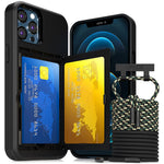 Ab Business Group Iphone 12 12 Pro Case With Protective Wallet And Detachable Straps Obsidian Black Usa Patent Pending