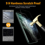 4 Pack Qhohq 2 Pack Tempered Glass Screen Protector 2 Pack Tempered Glass Camera Lens Protector For Apple Iphone 11 6 1 9H Hardness Hd Transparent Scratch Resistant Bubble Free