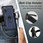 For Samsung Galaxy A32 5G Case With Belt Clip Holster Ring Holder Military Grade Protection Coverfit For Magnetic Car Mount Shockproof Case For Samsung Galaxy A32 5G Blue