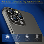 4 Pack Uniqueme Camera Lens Protector Compatible For Iphone 13 Pro Max 6 7 Inch Iphone 13 Pro 6 1 Inch Precise Cutout Bling Camera Cover Circle Tempered Glass Graphite