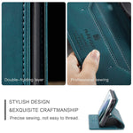 Haii Case For Galaxy S21 Ultra Pu Leather Folio Flip Wallet Case With Card Holster Stand Kickstand Magnetic Closure Shockproof Phone Cover For Samsung Galaxy S21 Ultra 5G 6 8 Inch Blue