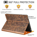 New Leather Ipad 10 2 Case 2021 2020 Cowhide Folio Cover For Ipad 9Th 8Th 7Th Gen Genuine Leather Case Also Applies To Ipad 10 2 Case 2019 Pattern Bro