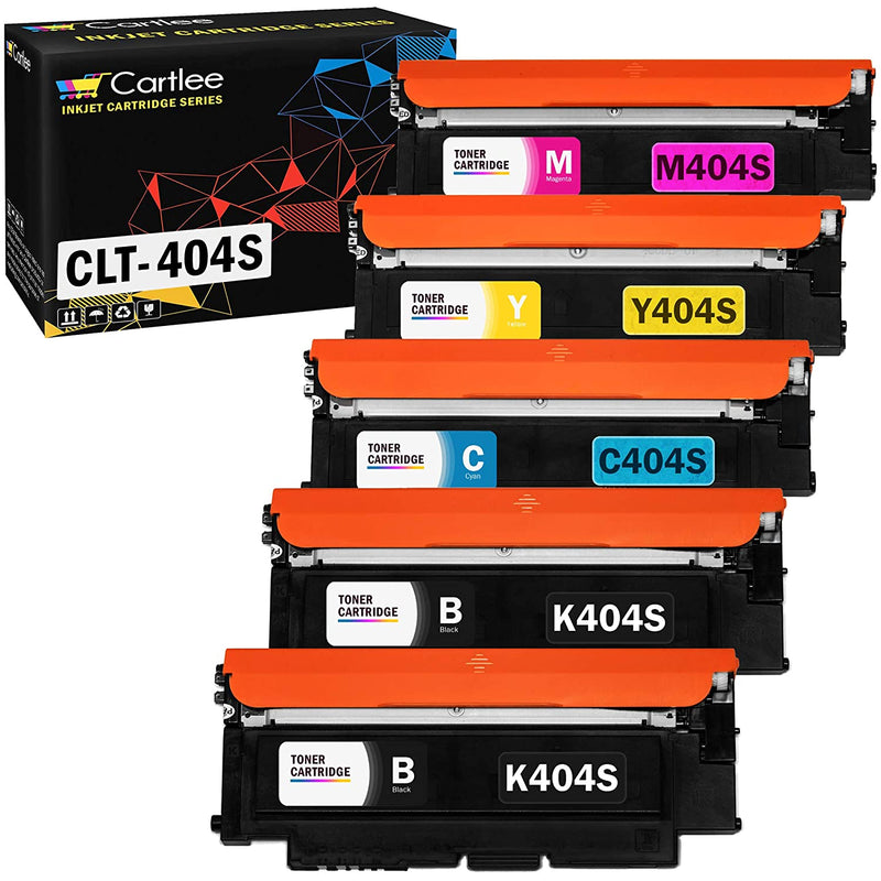 5 Compatible Toner Cartridges Replacement For Samsung Clt K404S Clt C404S Clt M404S Clt Y404S 2 Black 1 Each Color 404S 404 Xpress Sl C430W Sl C480Fw Sl C480