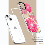 Clear Case Compatible With Iphone 13 6 1 Inch Pink Peach Sweet Orange Grapefruits Summer Tropical Fruits Trendy Cute Design Soft Shockproof Protective Case For Iphone 13